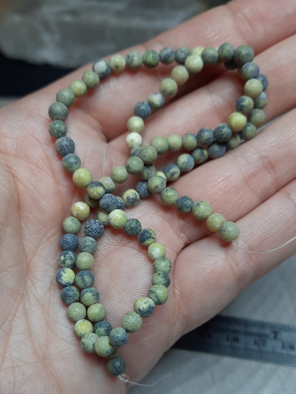 4mm Matte Yellow Serpentine Bead Strand - 15" #4